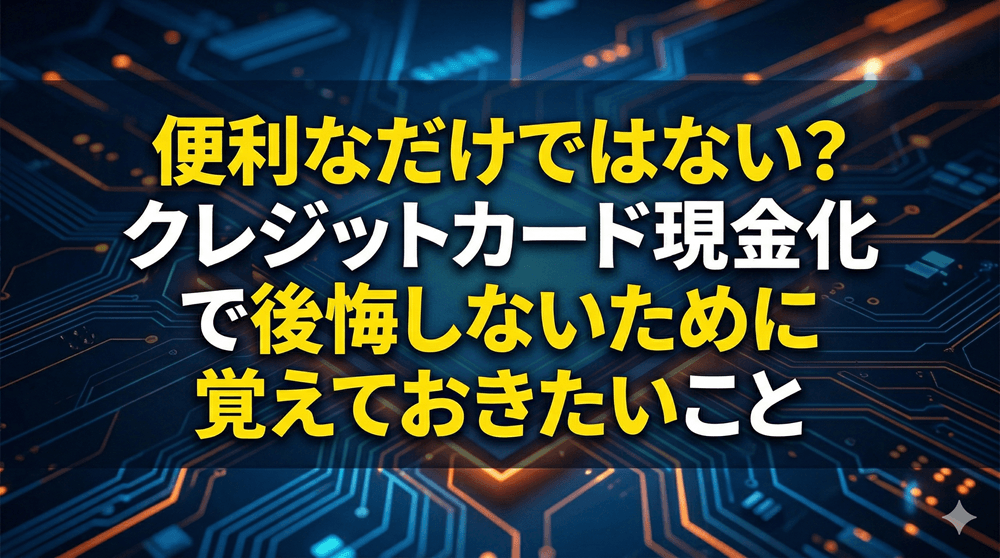 便利なだけではない？クレジットカード現金化で後悔しないために覚えておきたいこと